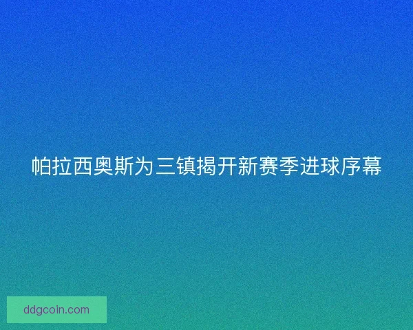 帕拉西奥斯为三镇揭开新赛季进球序幕